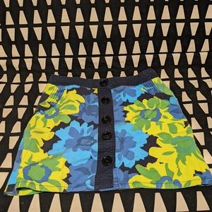 Floral boden mini skirt